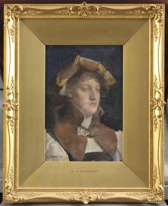William John Wainwright (1855-1931) Portrait of a 17th century gentleman, 10 x 7in.